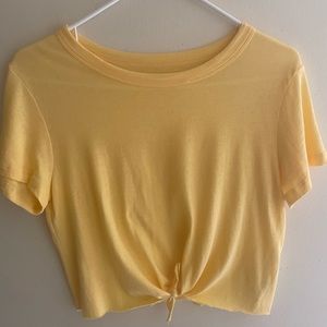 Yellow Aritzia Crop Top